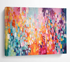Colorful Impasto Abstract Painting for Vibrant Cafes YHT158