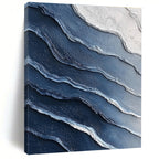 Blue and White Waves Abstract Painting with Coastal Calm WINK072