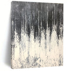 Black and White Drip Abstract Painting for Edgy Art Galleries GAB0824