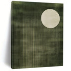 Green and White Circular Art - Minimalist Abstract Design GAB0407