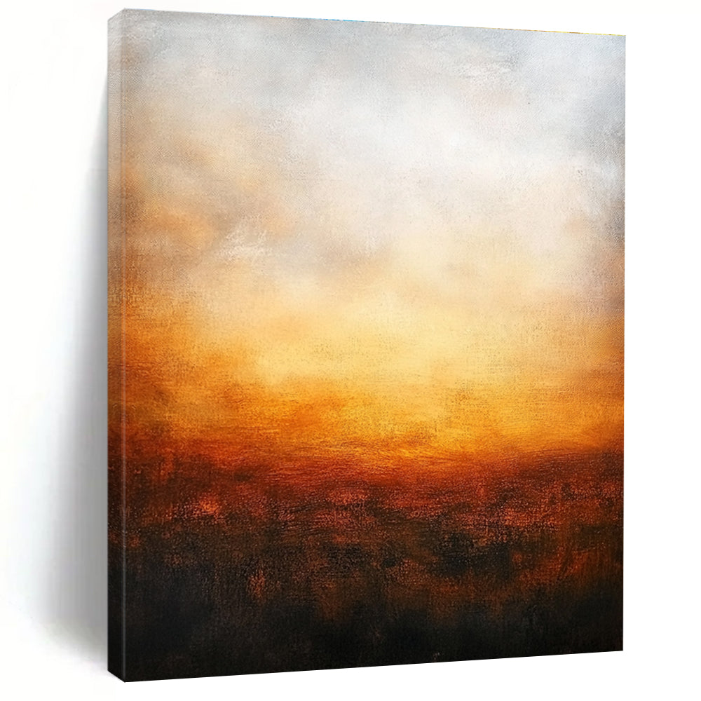 Warm Horizon Abstract Painting for Cozy - Styled Lounges GAB1064