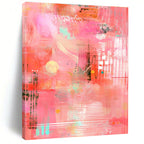 Pink Abstract Collage Painting for Feminine - Inspired Fashion Boutiques GAB0949