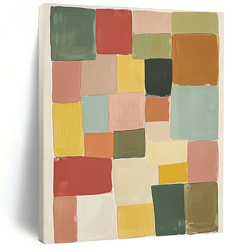 Color Block Collage Vibrant Abstract Painting GAB0360