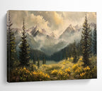 Mountain Meadow Abstract Painting for Nature - Inspired Living Rooms YHT420