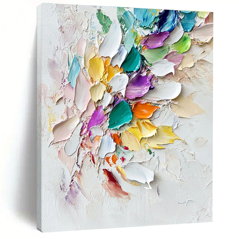 Textured Flower Burst - 3D Floral Abstract Painting GAB0635