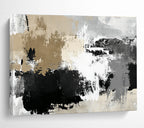 Beige - Black - White Abstract  Warm Minimalist Texture ABS097