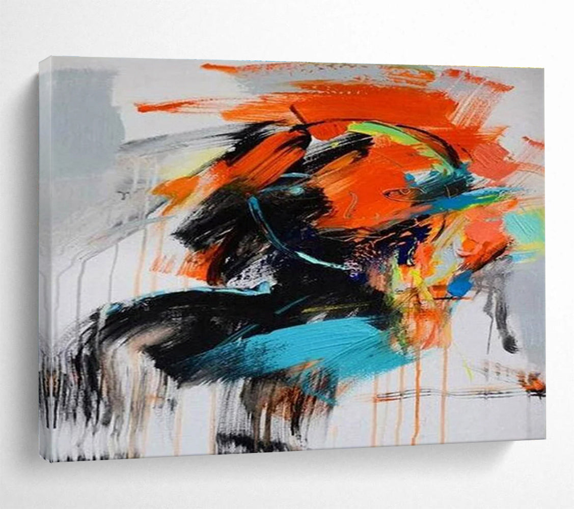 Bold Color Splash Abstract Painting for Art - Inspired Retail Stores YHT287