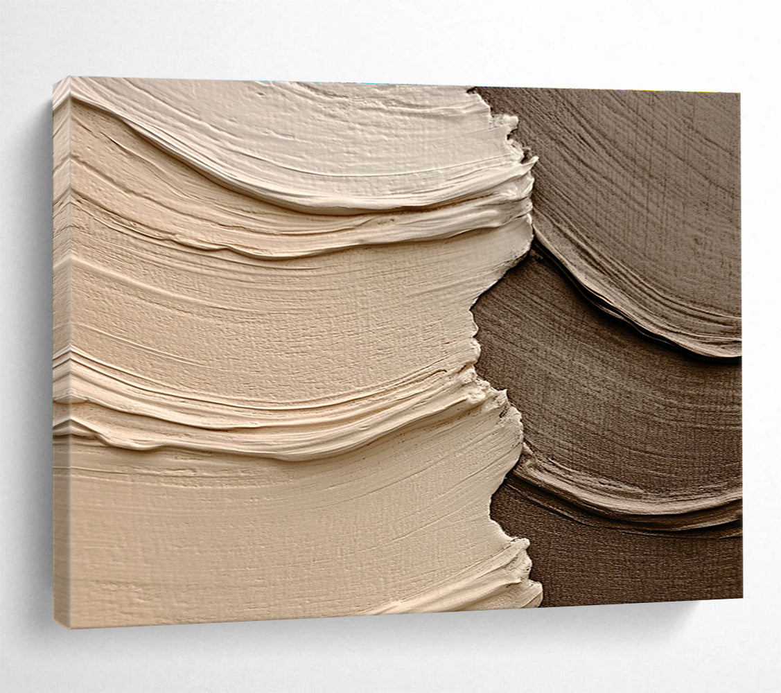 Beige & Brown Textured Strokes  Warm Minimalism ABS041