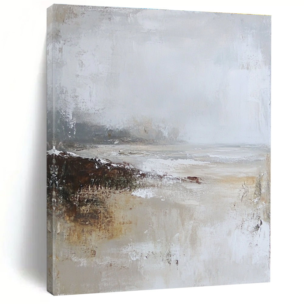 Minimalist Neutral Tones Seascape Abstract Painting GAB0673