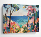 Coastal Path Abstract Painting for Beach House Bedrooms YHT423