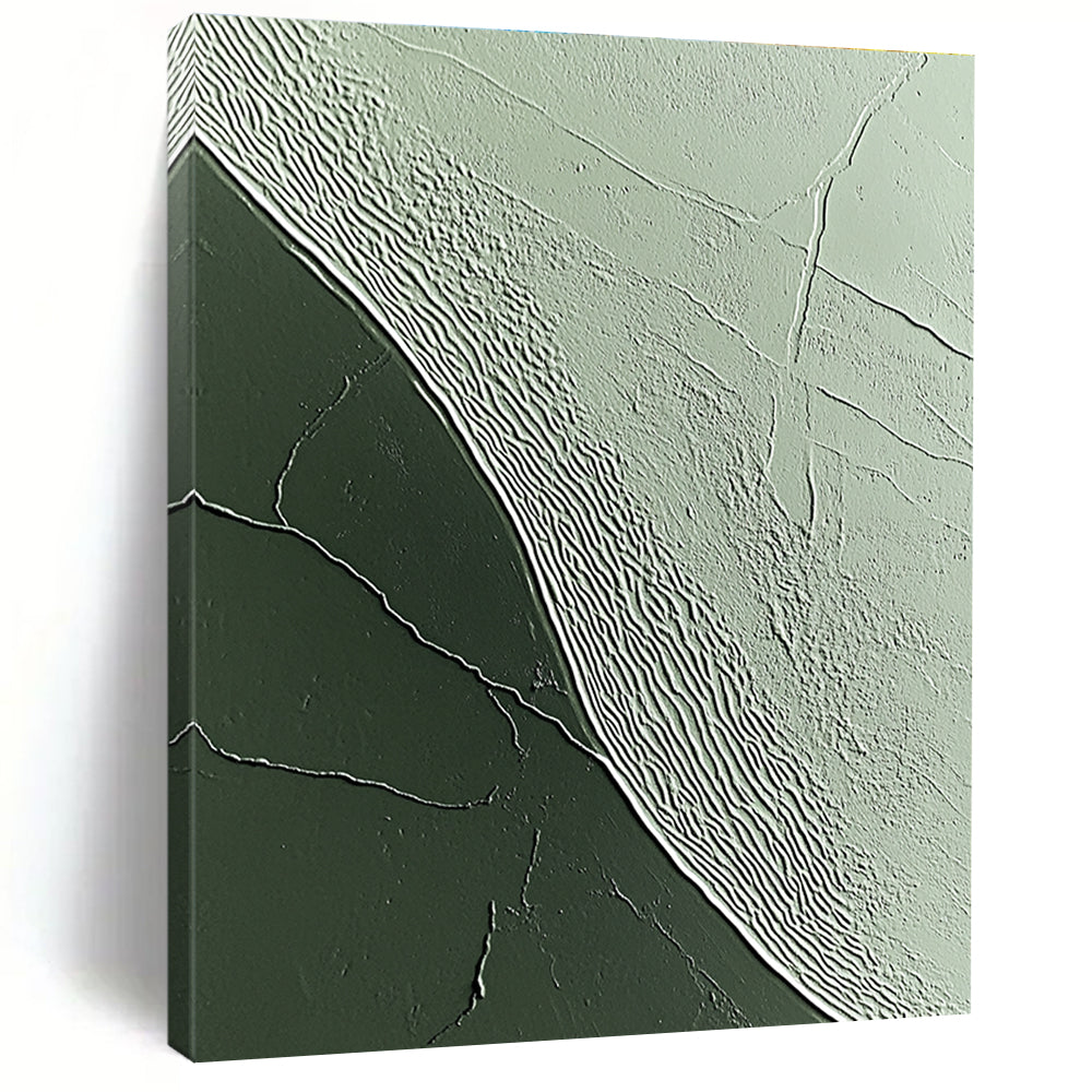 Green Textured Patterns Abstract Painting of Natural Rhythms GAB0092