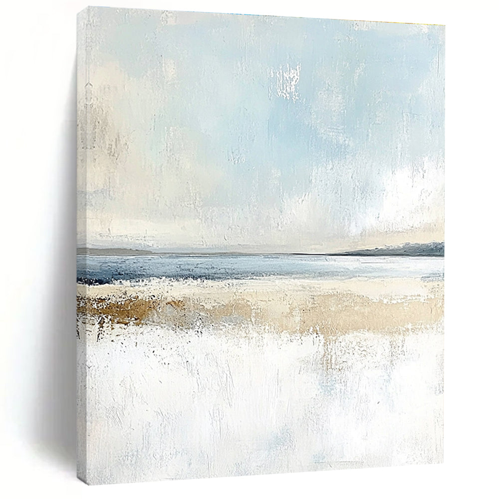 Coastal Serenity Abstract - Calming Seaside Abstract Painting GAB0480