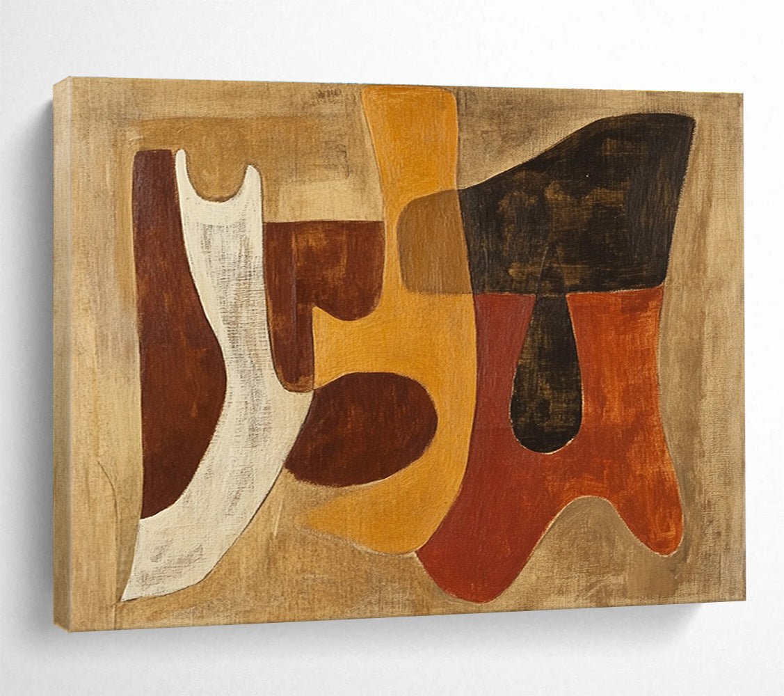 Earth - Toned Organic Abstract  Natural Forms ABS104