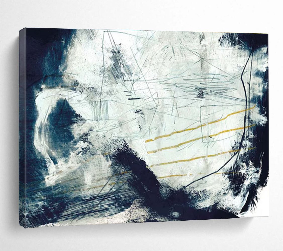 Dynamic Strokes Abstract Painting for Creative Studios YHT141