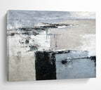 Monochrome Block Abstract Painting for Modern Corporate Offices YHT152