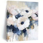 Dripping Floral Abstract - Expressive Botanical Abstract Art GAB0495