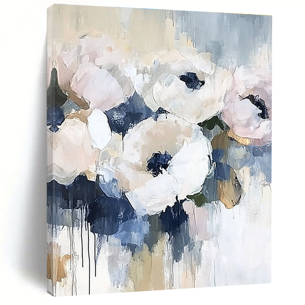 Dripping Floral Abstract - Expressive Botanical Abstract Art GAB0495