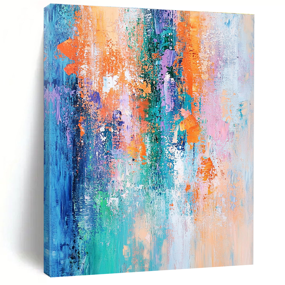 Colorful Abstract Fusion Painting with Dynamic Energy WINK522