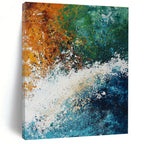 Energetic Wave Abstract Painting for Dynamic Spaces GAB0732