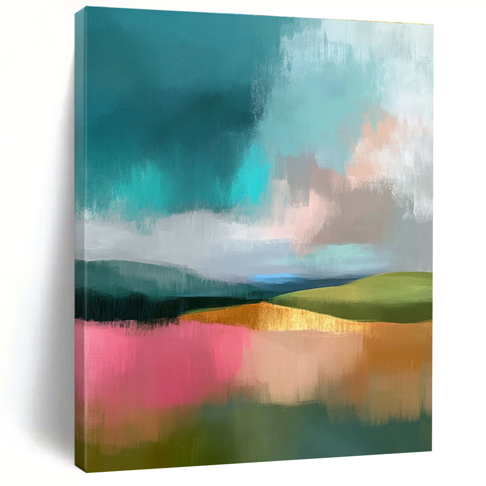 Colorful Hills Abstract - Contemporary Landscape Art GAB0541