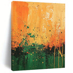 Splattered Field Abstract Painting with Playful Nature Energy WINK492