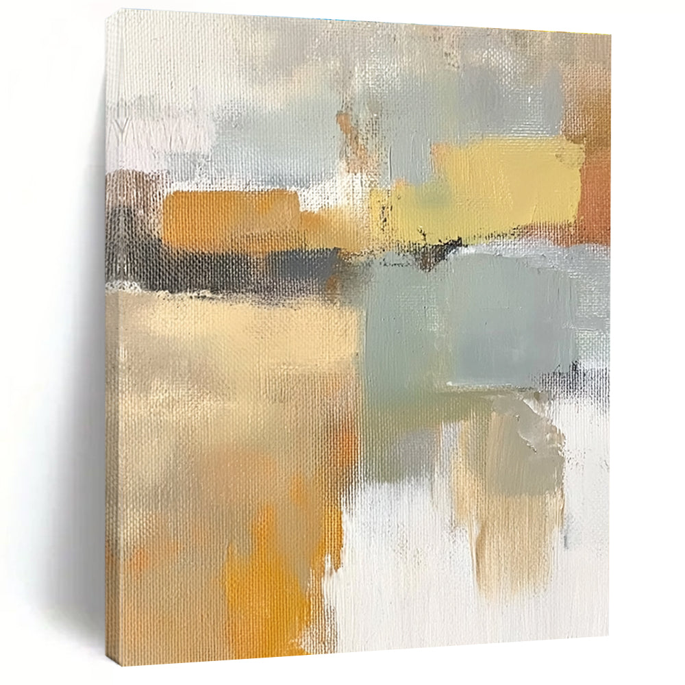 Color Block Abstract Painting with Minimalist Charm WINK432