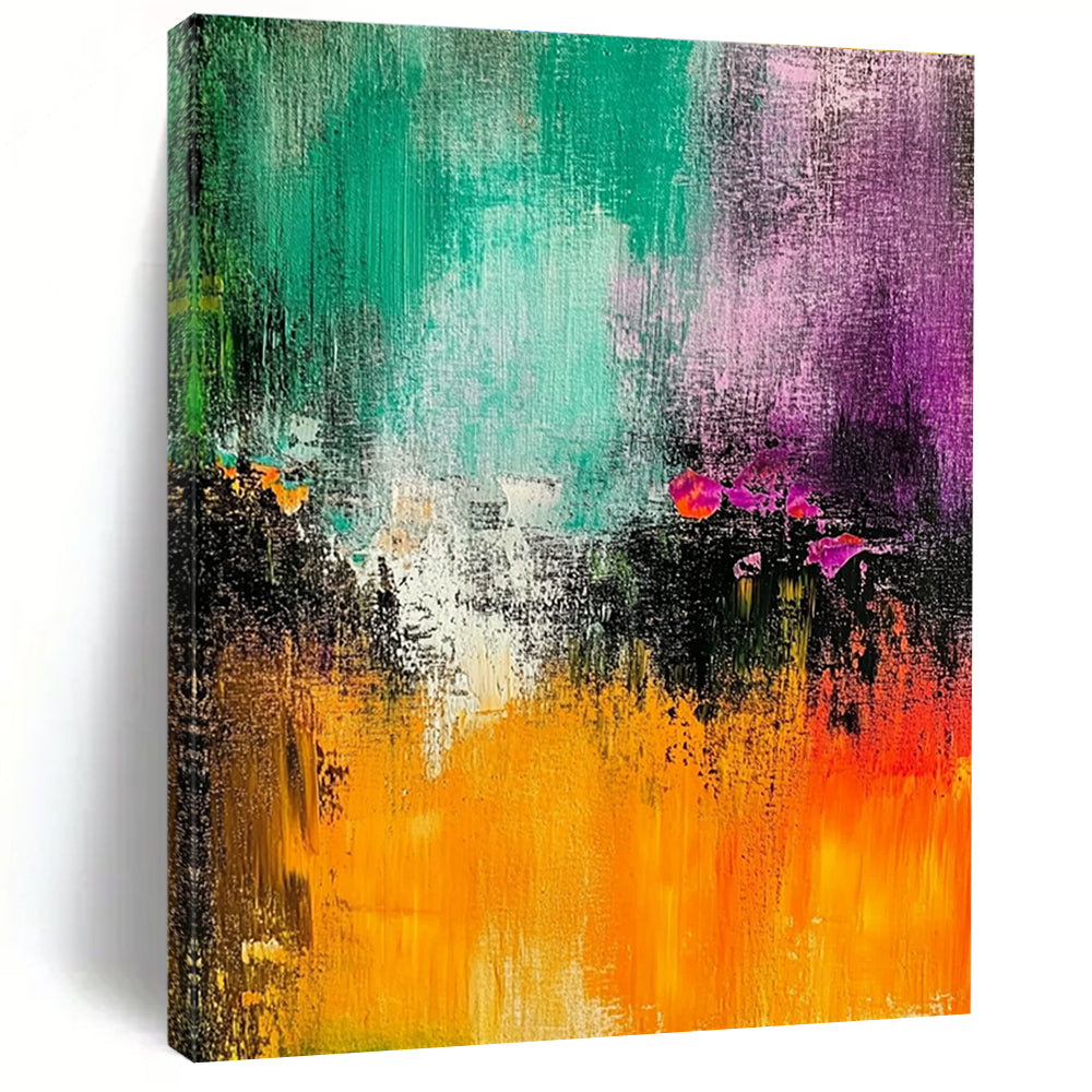 Vivid Color Palette Abstract Painting with Joyful Vibes WINK797