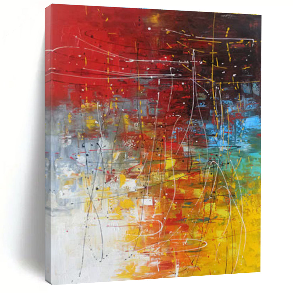 Expressive Colorful Abstract Chaos Painting for Art - Loving Spaces HENG254