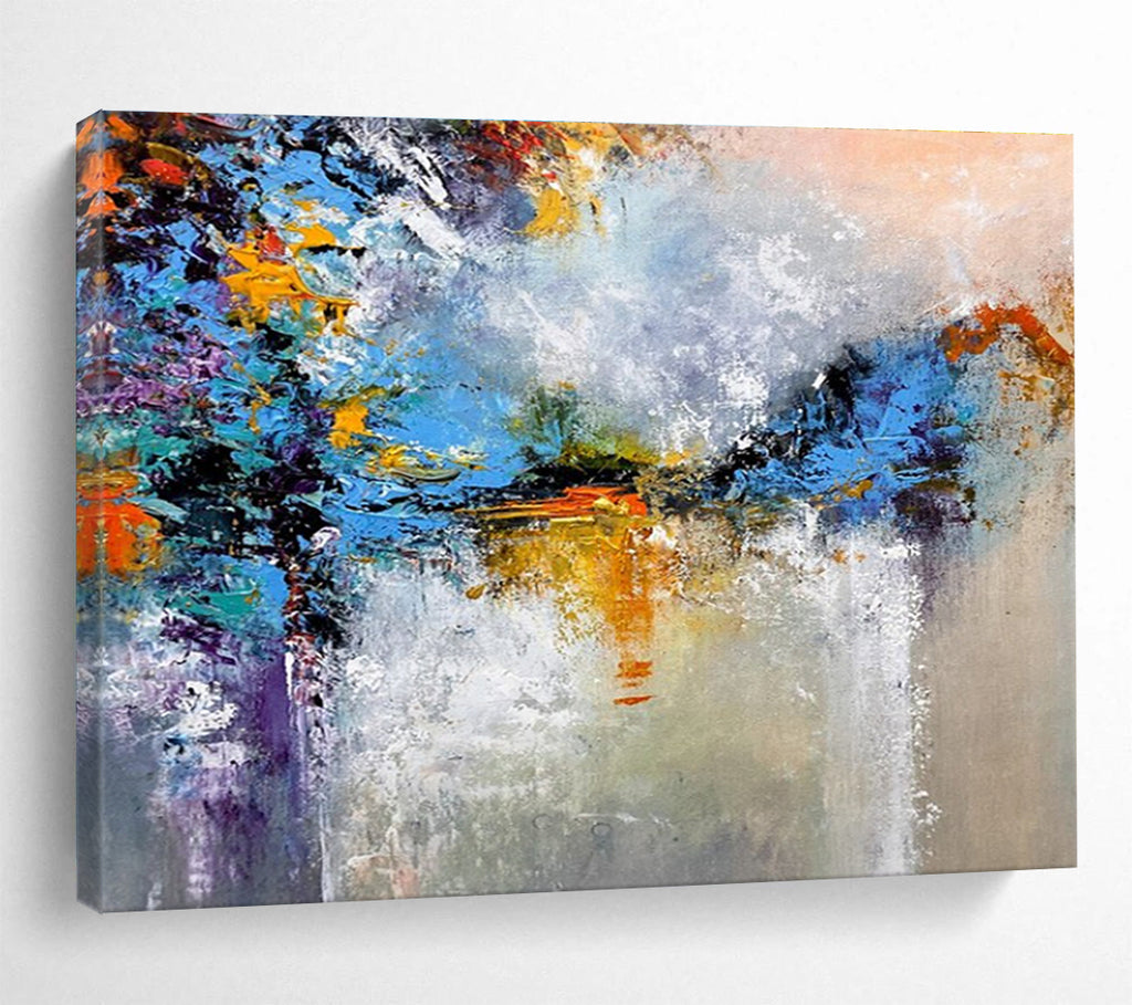 Colorful Abstract Reflection Painting for Lakeside Vacation Homes YHT376
