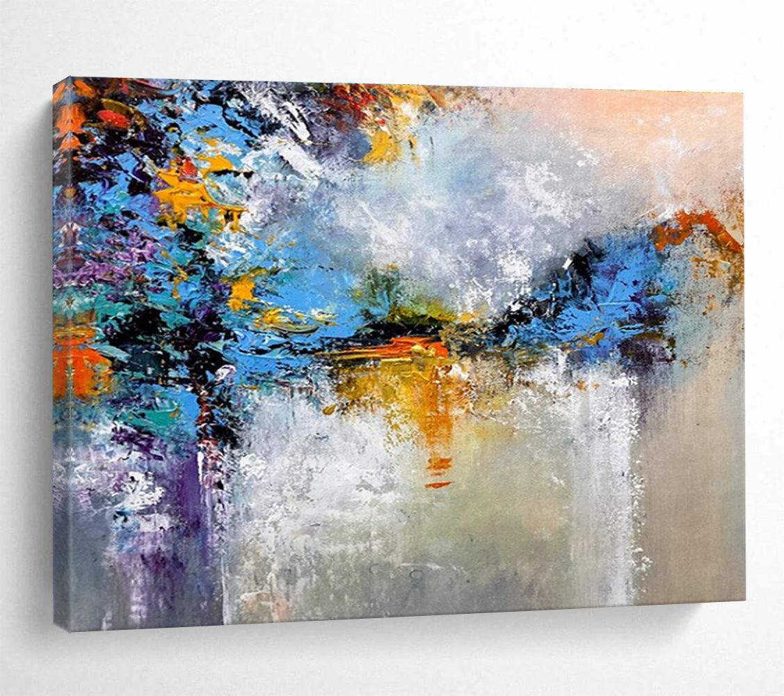 Colorful Abstract Reflection Painting for Lakeside Vacation Homes YHT376