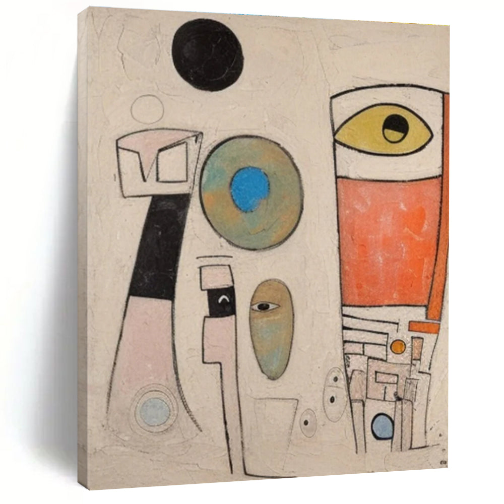 Abstract Figures and Shapes Abstract Painting for Art Gallery Experimental Sections HENG027