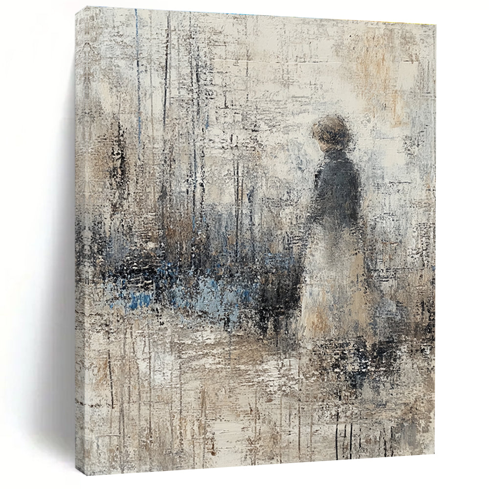 Figure in Forest Abstract - Introspective Nature Art GAB0542