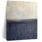 Silver and Black Textured Layers Painting of Industrial Chic GAB0166