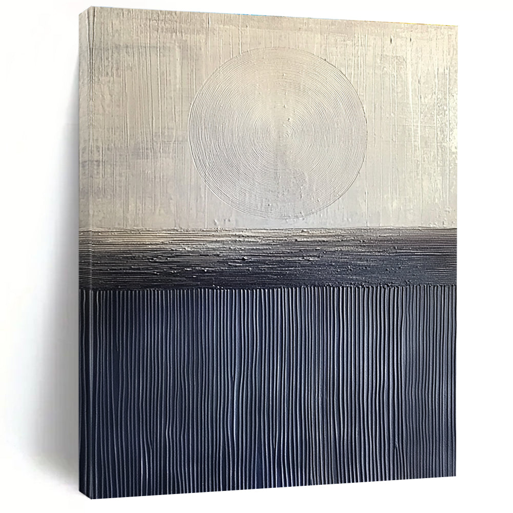 Silver and Black Textured Layers Painting of Industrial Chic GAB0166