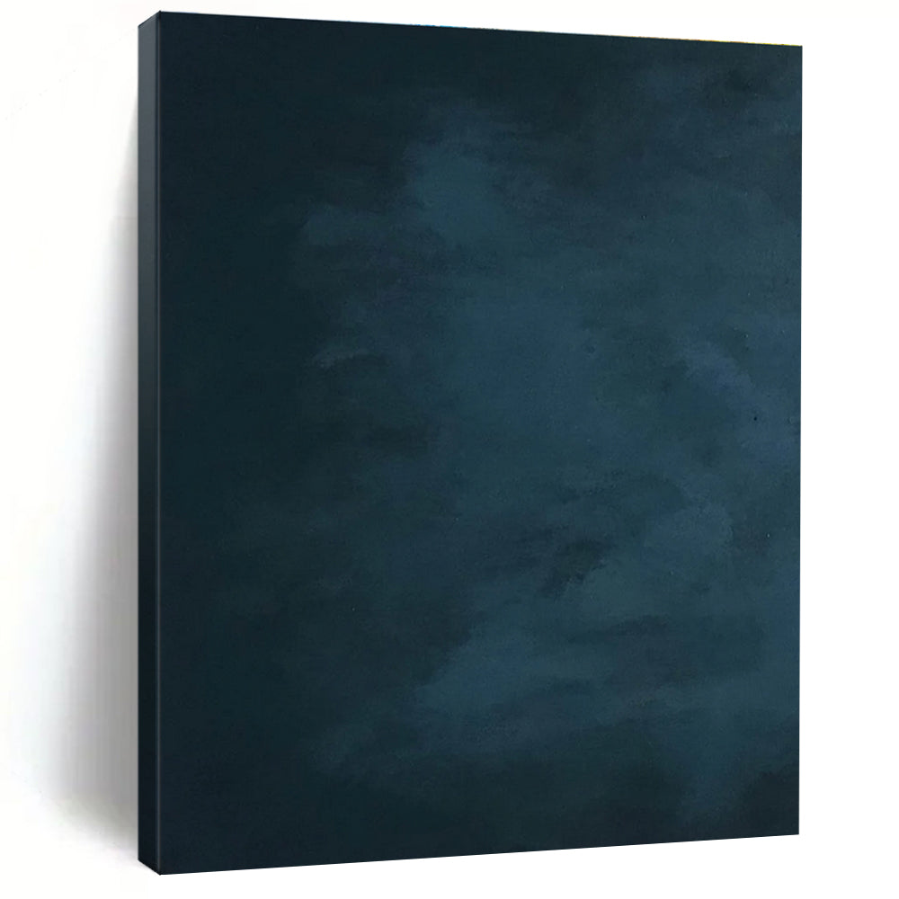 Dark Blue Gradient Abstract Painting for Serene Bedroom Retreats HENG495