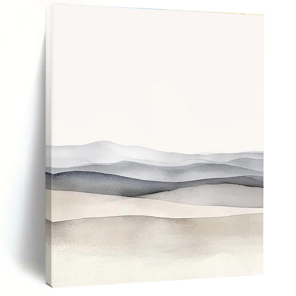 Gray Mountain Layers Minimalist Abstract Painting for Zen Spaces GAB1512
