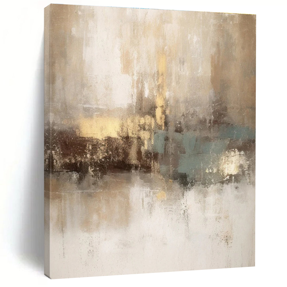 Neutral Tones Abstract Painting for Timeless Home Decor HENG068