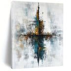 Reflective Abstract Form - Symmetrical Abstract Painting GAB0644