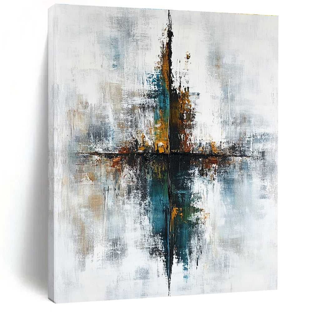 Reflective Abstract Form - Symmetrical Abstract Painting GAB0644