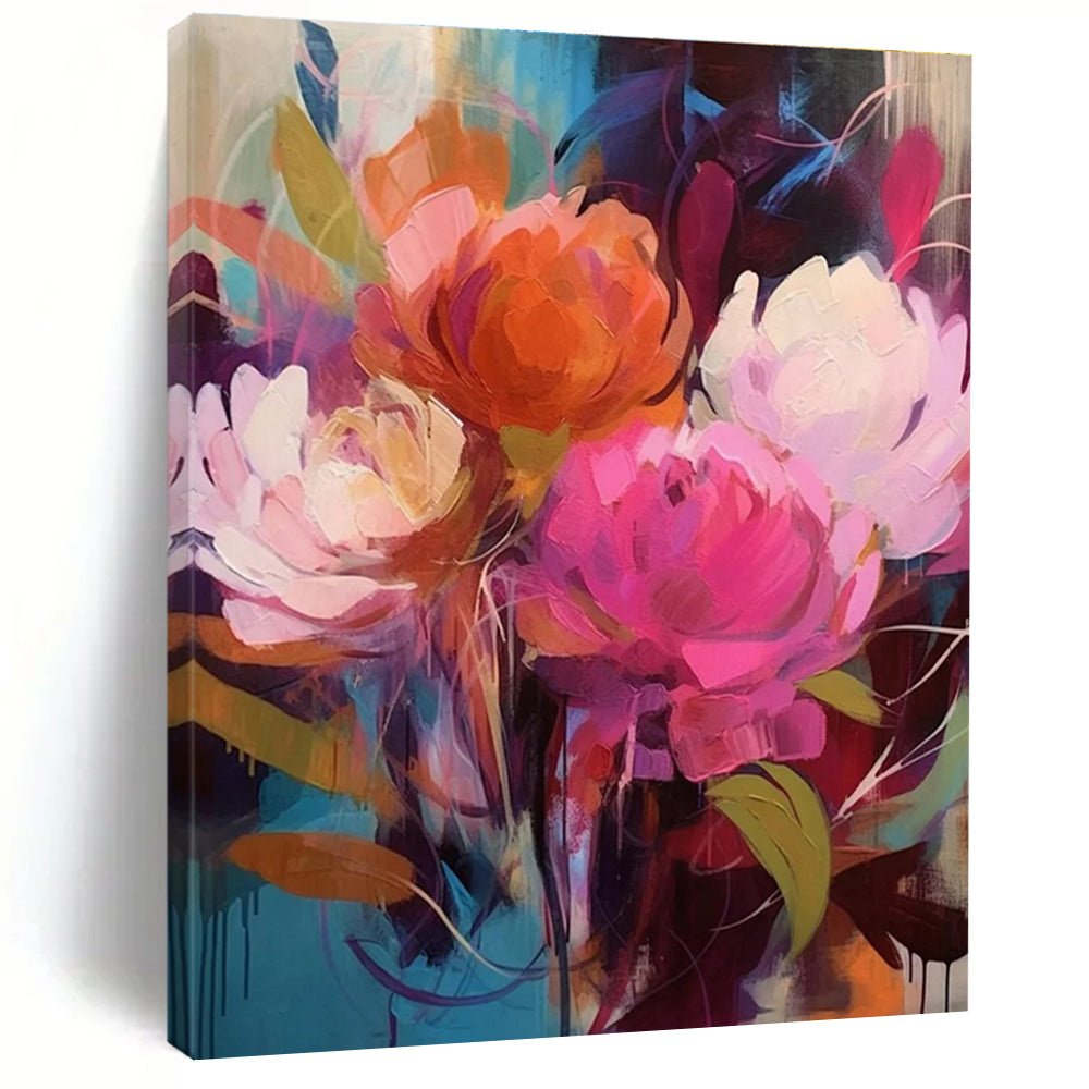 Vibrant Floral Abstract Painting for Art - Centric Hallways HENG427