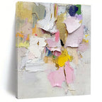 Colorful Collage - style Abstract Painting with Textured Layers WINK620