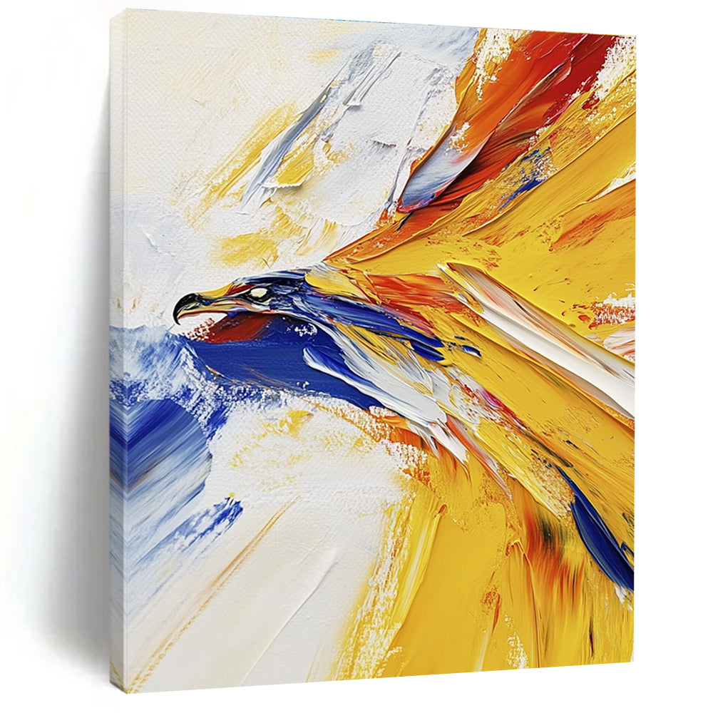 Colorful Eagle - Themed Abstract Painting for Patriotic Spaces GAB0900