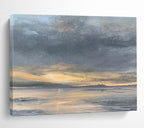 Sunset Over Coastal Horizon Landscape Abstract Painting for Art - Lovers’ Homes YHT022