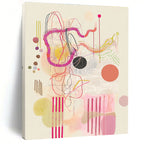 Playful Mixed - Media Abstract Painting for Eclectic Kids’ Playrooms GAB1258