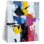 Colorful Block Abstract Painting with Vibrant Energy WINK732
