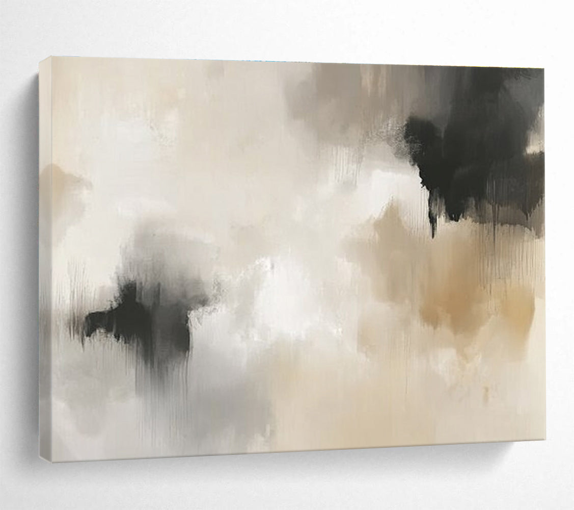 Beige and Gray Abstract with Soft Brushstrokes Abstract Painting ABS379