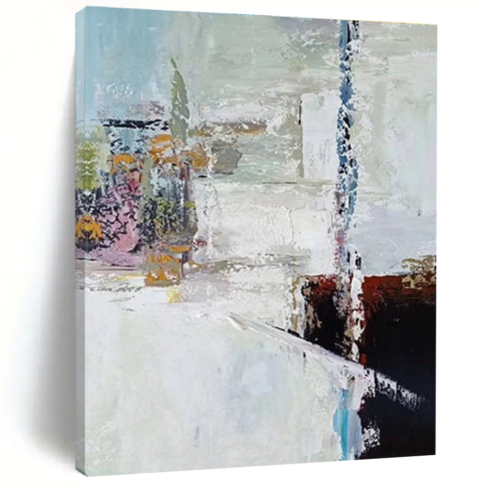 Soft Color Abstract Painting for Minimalist Living Rooms HENG040