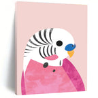 Playful Pink - Themed Parrot Art for Whimsical Spaces HENG227