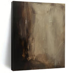 Dark Earth - Toned Abstract Painting for Industrial - Style Lounges HENG511