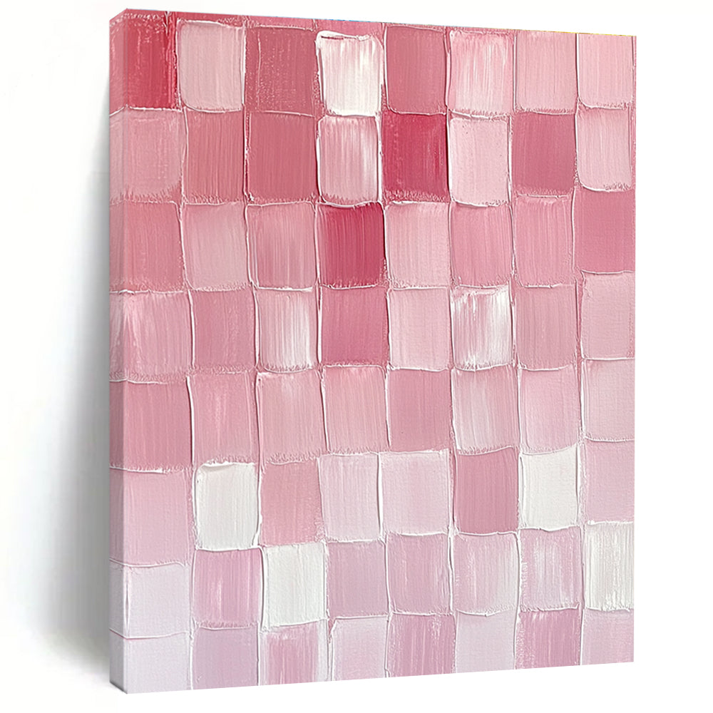 Pink - Grid Abstract Painting with Soft Gradients WINK865
